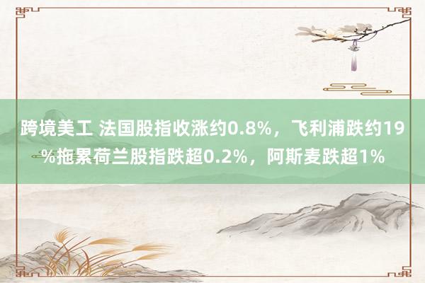 跨境美工 法国股指收涨约0.8%，飞利浦跌约19%拖累荷兰股指跌超0.2%，阿斯麦跌超1%